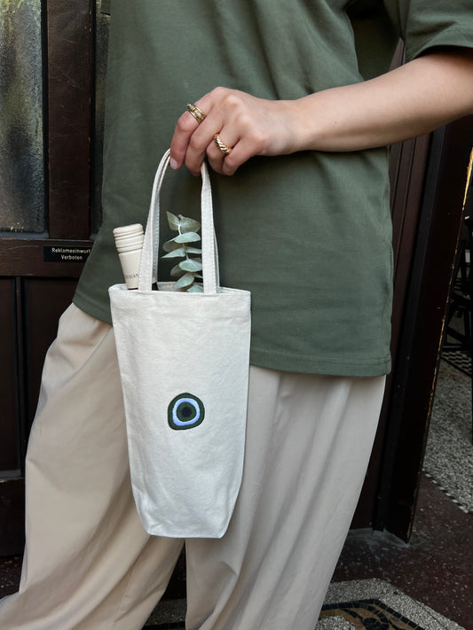 cotton tote bottle bag